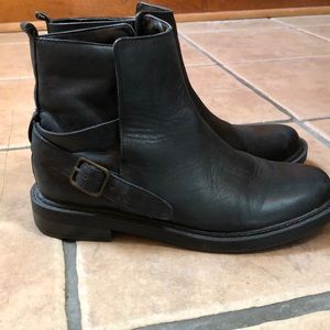 black ankle boots